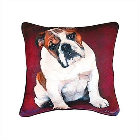 MANUAL WOODWORKERS & WEAVERS Manual Woodworkers and Weavers SLBBBD Paws And Whiskers Bulldog Baby Printed Pillow 18 X 18 in. SLBBBD